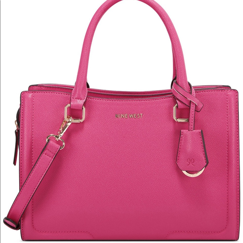 Nine West Shayden Jet Set Satchel  Watermelon/Gold. Brand New Gorgeous Bag w/Tag